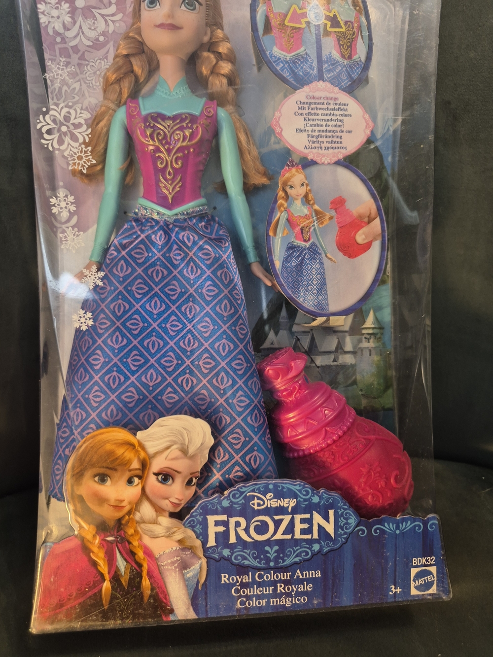 Disney Frozen Anna Color-Change Fashion Doll - Pink & Blue New In Package - Picture 4 of 9